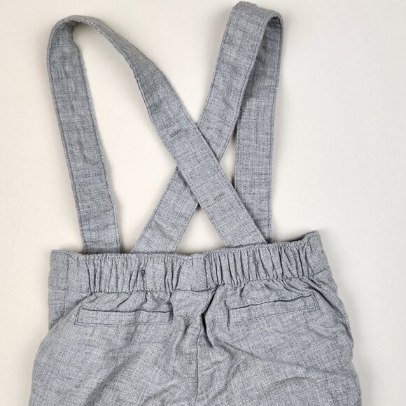 Janie and‎ Jack Baby Cotton Suspender Pants Gray sz 0-3 months - Picture 4 of 9